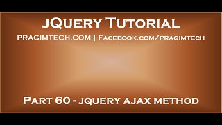 jquery ajax method [upl. by Musetta]