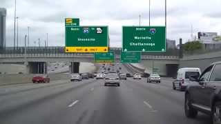 Driving I75 North Through Atlanta [upl. by Imoyaba]