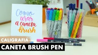 COMO USAR A BRUSH PEN  Primeiro Rabisco [upl. by Klug494]