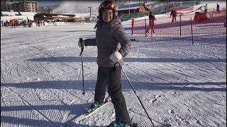 Beginner ski lesson 1 with Deb Armstrong intro equipment and movement [upl. by Ykciv]