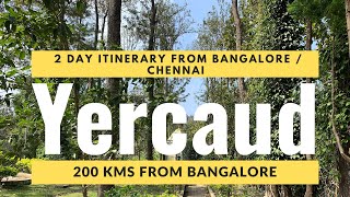 YERCAUD TOURIST PLACES  2 day itinerary from Bangalore  Yercaud Tourism  Yercaud road trip [upl. by Reinaldos455]