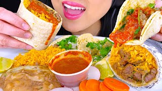 ASMR Carne Asada Burrito amp TACO PARTY [upl. by Adnawed]