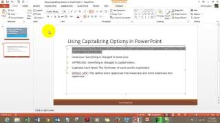 Use Capitalizing Options in PowerPoint [upl. by Airual]