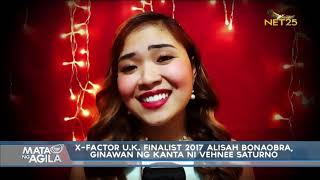 XFactor UK finalist 2017 Alisah Bonaobra ginawan ng kanta ni Vehnee Saturno [upl. by Butler]