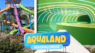 Awesome Waterslides at Aqualand Maspalomas Gran Canaria Spain GoPro POV [upl. by Weston]