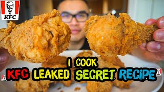 I cooked KFC leaked quotSecret Recipequot  DIY  COPYCAT [upl. by Doloritas]