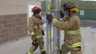 24 Ft Single Firefighter Ladder Raise [upl. by Nomaj]