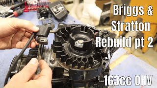 Briggs and Stratton 163 cc OHV small engine rebuild part 2 [upl. by Anoiuq]