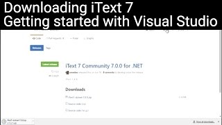 Downloading iText 7 and getting started Visual Studio [upl. by Oaht]