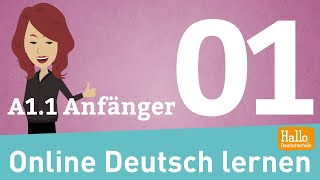 Online Deutsch lernen  A11 Anfänger  sich vorstellen  das Alphabet  die Zahlen  Aussprache [upl. by Hillie682]