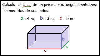 Área de un prisma rectangular [upl. by Aneetsyrk]