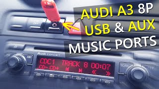 How to add USBAUX to Audi A3 8P stereo YATOUR [upl. by Heindrick]