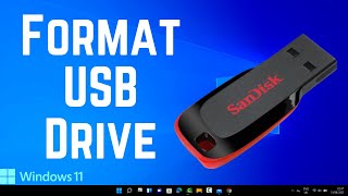 How To Format A USB Drive In Windows 11 [upl. by Yroc]