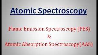 What is Atomic spectroscopy  FES AAS Part1 [upl. by Nomrah]