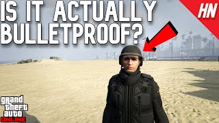 GTA Online  Is The Bulletproof Helmet Actually Bulletproof [upl. by Yaeger]