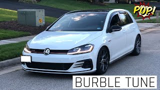 MK75 GTI Burble Tune Exhaust Pure Sounds [upl. by Niffirg594]