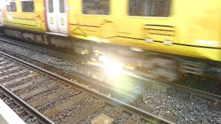 Merseyrail 507 009 making arcs at Birkdale station [upl. by Torr]