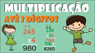 MULTIPLICAÇÃO até 2 algarismos [upl. by Marbut]