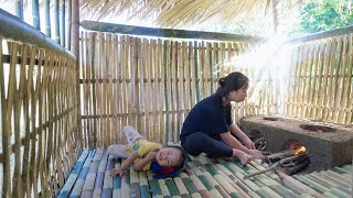 FULL VIDEO 415 Days Construction Journey  16 Year Old Single Mother Builds Bamboo House Alone [upl. by Lunette]