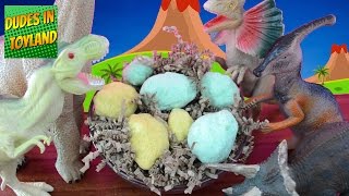 Dinosaur eggs  surprise fizzing hatching dino toys [upl. by Calisa]