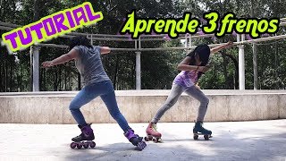 Tutorial aprende 3 frenos patines en línea y quads [upl. by Tiny]