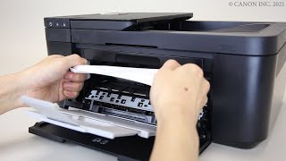 Removing jammed paper inside printer [upl. by Adar]