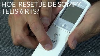 Zo reset je de Somfy Telis 6 RTS afstandsbediening [upl. by Enelyaj]