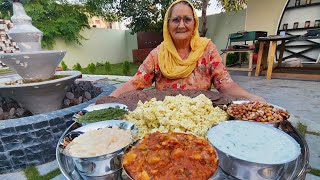 BIG NAVARTRI THALI MAKING  Veg Village Food [upl. by Prinz]