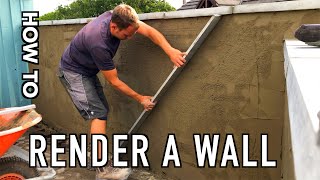 How to plaster an outside wall [upl. by Enerual]