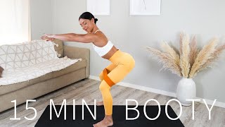 15 MIN PILATES BOOTY BURN WORKOUT  Equipment Optional [upl. by Jessey]