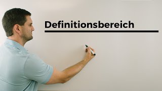 Definitionsbereich bei Funktionen  Mathe by Daniel Jung [upl. by Orag]