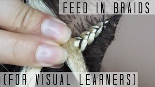 How To Do Feed In Braids  For Visual Learners [upl. by Veator]