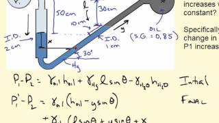 Force Balance on Inclined Manometer [upl. by Bathesda]