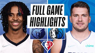 GRIZZLIES at MAVERICKS  FULL GAME HIGHLIGHTS  January 23 2022 [upl. by Siffre]