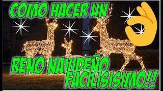 Tutorial de Reno navideño  Adorno de Arbolito  fácil de realizar [upl. by Siugram68]