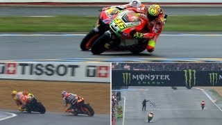 Best Battles of 2012 Valentino Rossi vs Casey Stoner in Le Mans [upl. by Baram588]