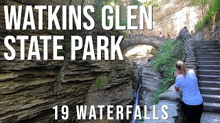 WATKINS GLEN STATE PARK  Hiking past 19 Waterfalls through a gorge in the Finger Lakes New York [upl. by Tizes]