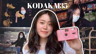 KODAK M35  unboxing sample photos amp loading film kodak gold [upl. by Lacagnia]