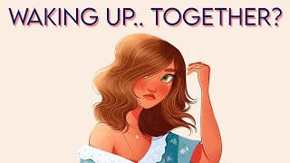 ASMR  Waking up together ♡ F4A Friends to lovers Denial Accidental cuddling Kissing [upl. by Ellerud]