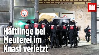 Gefängnismeuterei Polizei stürmt Knast in Thüringen  JVA Untermaßfeld [upl. by Olracnaig]