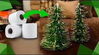 🎄Pinos Nevados de Navidad hechos con este cartón 🧻Chuladas Creativas RustOleum [upl. by Corso]