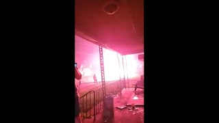 Raw video Fireworks all at once explode through neighborhood after fire on UHaul truck [upl. by Octave275]